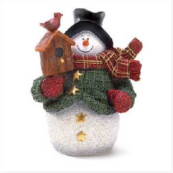 Wholesale Green Jacket Snowman Figurine