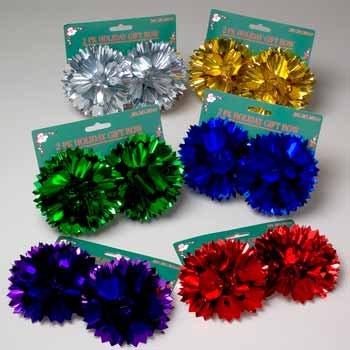 Wholesale Foil Pom-Pom Gift Bows