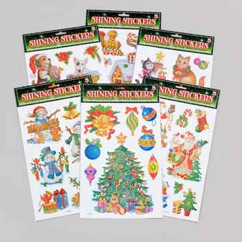 Wholesale Christmas Shining Laser Stickers