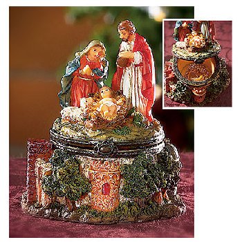 Wholesale 2 Piece Nativity Hinged Box