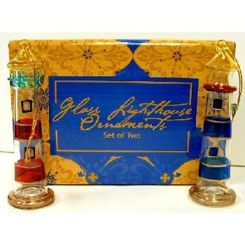 Wholesale Lighthouse glass ornament set