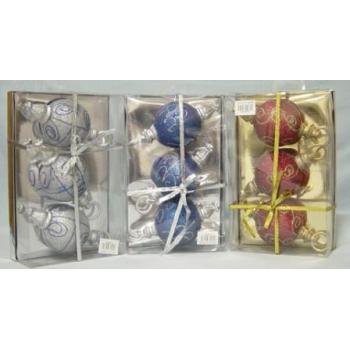 NEW! Wholesale 3 Pack Christmas Ball Ornament