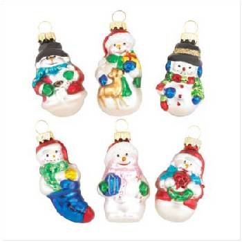 Wholesale Snowman Glass Ornaments