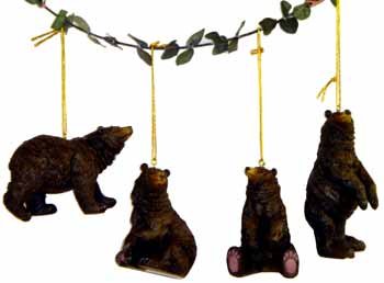 Wholesale 4 1/2" Bear Ornament, 4 Asst.