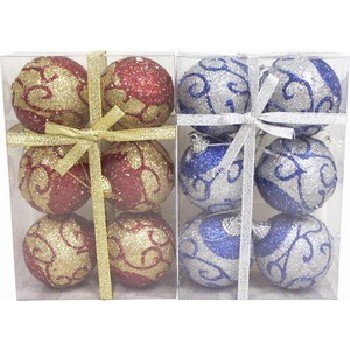 Wholesale Christmas Balls. 6 per package. 5 cm (1.97")