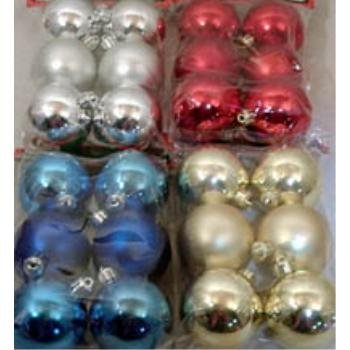 NEW! Wholesale 6pk Round Bulb Ornament Assortment