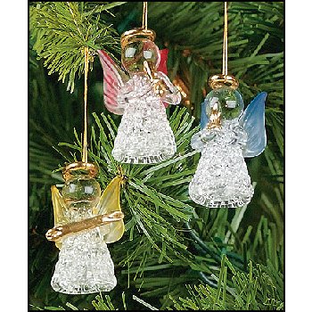 Wholesale Mini Colored Glass Angel Ornaments
