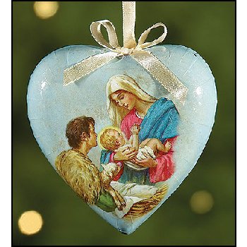 Wholesale Christmas Ornament Heart Shaped Mother and Child