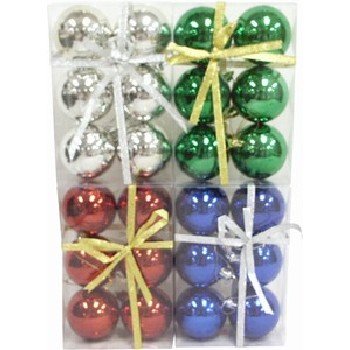Wholesale Christmas Balls, 6 per package. 6 cm (2.36")