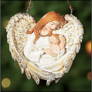 Wholesale Ornament: Angel With Baby Jesus