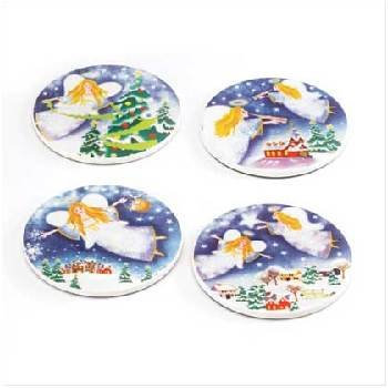 Wholesale Christmas Angel Coasters