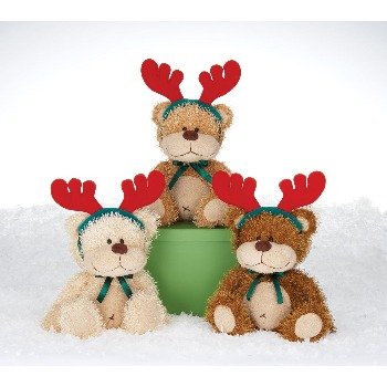 Wholesale 6.5" 3 Assorted Himink Bears With Antlers
