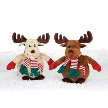 Wholesale 9" Moose With Striped Scarf