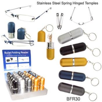 Wholesale Bullet Folding Readers with Key Chain