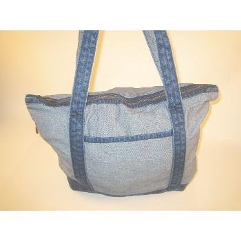 Wholesale Denim Tote Bag with Shoulder Straps Item #6505
