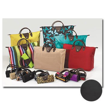 Wholesale Short Handled Tote Bag Black w/ Black Handle 18 P