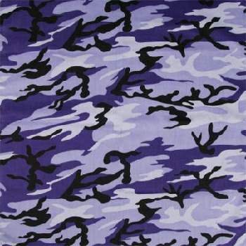 Wholesale Light Blue Camouflage Bandanas - Dozen Packed 22x2