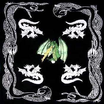 Wholesale Green Fire Dragon Bandanas - Dozen Packed 22x22