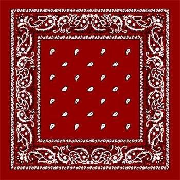 Wholesale Red Paisley Bandanas - Dozen Packed 22x22