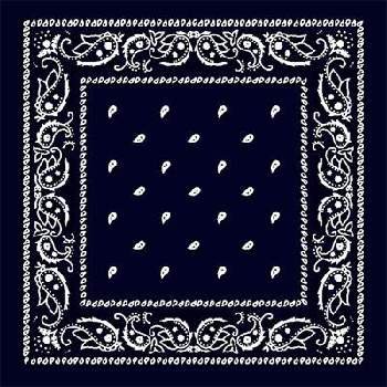 Wholesale Navy Blue Paisley Bandanas - Dozen Packed 22x22