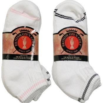 Wholesale Women's British Open White Ankle Sock Mix