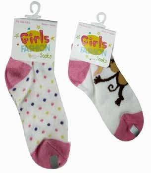 Wholesale Girls Fashion Socks in Display