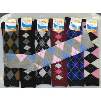 Wholesale Knee High Computer Argyle Socks