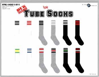 Wholesale Old School 1Pk Tube Socks