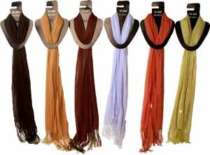 Wholesale Scarf Solid Colors Assorted