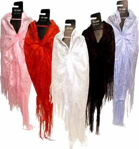 Wholesale Over The Shoulder Scarf +Tag