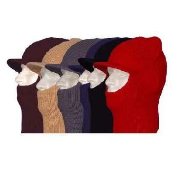 Wholesale Mixed Colors Open Face Ski Mask with Brim - Dozen
