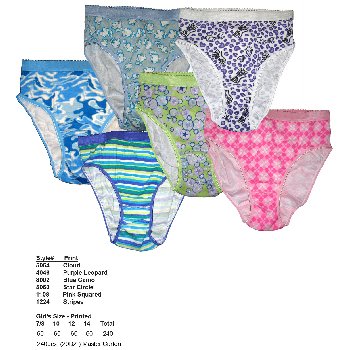 Wholesale Girls "Limited Too" Stripes printed underwear