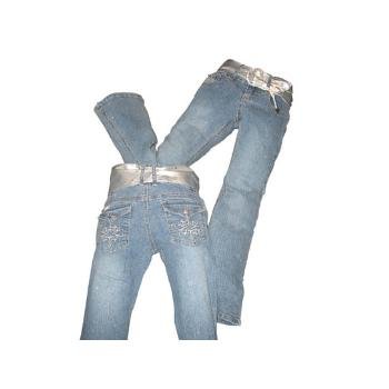 Wholesale 5 Pocket Jeans w/Lightly Glittered