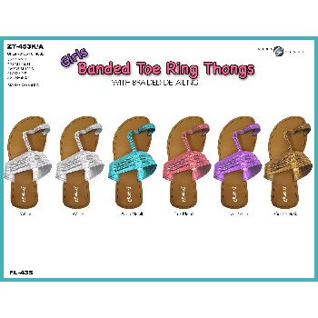 Wholesale Girls Braided Toe Ring Thong