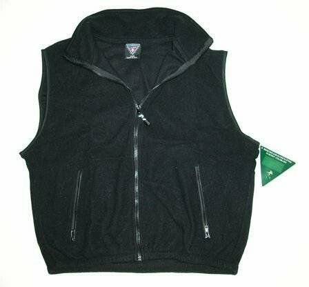 Wholesale Closeouts - Short Sleeve Black Fleece Vest