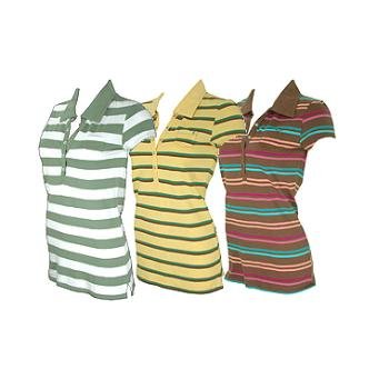 Wholesale COED: Junior Cap Sleeve Pique Polo Shirts