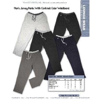 Wholesale Men's cotton jersey knit lounge pants