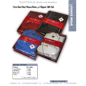 Wholesale Polar fleece robe / slipper set gift set Unisex