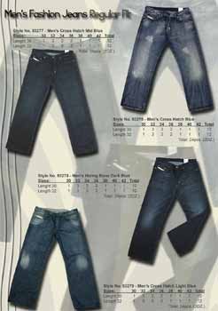 Wholesale Men's 5 Pocket Cross Hatch Light Blue Fashion Deni