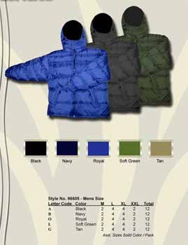 Wholesale Men's Down Filled Bubble Jacket