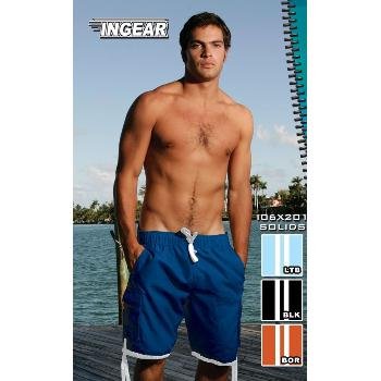Wholesale Fully Lined Micro Fiber Elastic Waist Cargo Shorts