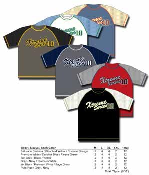 Wholesale Mens Raglon Mesh Sleeve Graphic Sport Short Sleeve