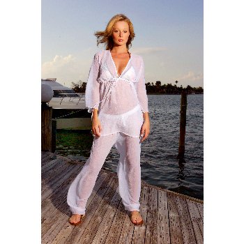 Wholesale Kabuki Cover-up Top & Beach Pant Set
