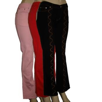 Wholesale Women's Cotton Long Pants In 4 Colors