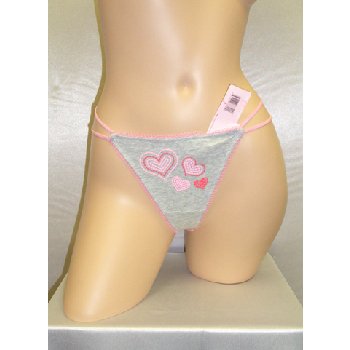 Wholesale Jolie Cotton Heart Puff Thongs