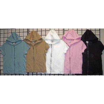 Wholesale PROSPIRIT Ladies Capsleeve Stretch Hoodies