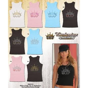 Wholesale Budweiser Women's Rhinestone Tank Top