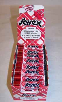 Wholesale Savex- .15 Oz Cherry Lip Balm Display