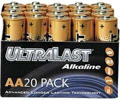 Wholesale Ultralast Alkaline Battery Bulk Pack