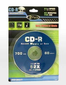 Wholesale 2 Pack CD-R CDs.